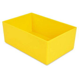 Inzetbakje, materiaalbakje, sorteerbakje 16,2 x 10,8  x 6,3 cm (LxBxH) kleur geel.