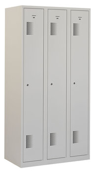 Lockerkast 180 x 90 x 50 cm (HxBxD) met ventilatie sleuven in deur. Lockerkast 180 x 90 x 50 cm (HxBxD) met ventilatie sleuven in deur.