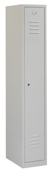 Lockerkast 180 x 30 x 50 cm (HxBxD) met ventilatie sleuven in deur.